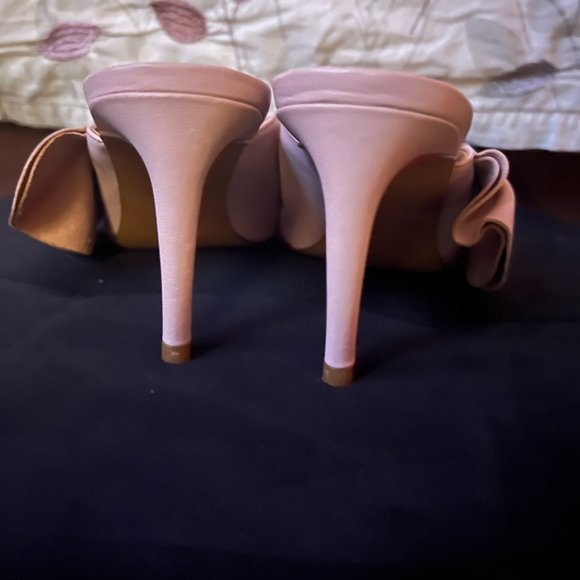 Rebecca Minkoff Giov Pink Heeled Mules - Picture 5 of 7